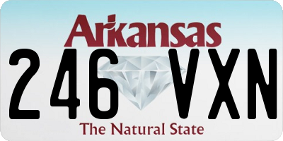 AR license plate 246VXN