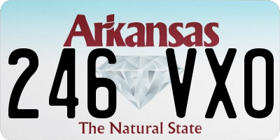 AR license plate 246VXO