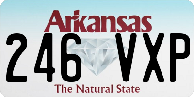 AR license plate 246VXP