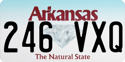 AR license plate 246VXQ