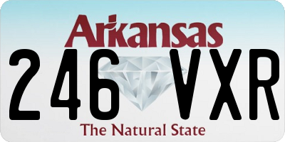 AR license plate 246VXR