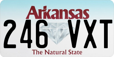 AR license plate 246VXT