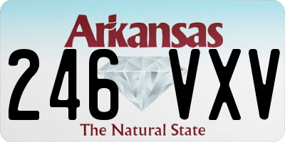 AR license plate 246VXV