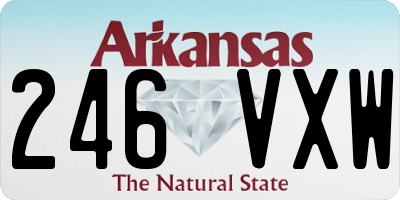 AR license plate 246VXW