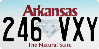 AR license plate 246VXY
