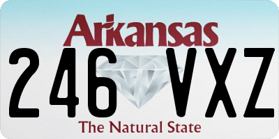 AR license plate 246VXZ