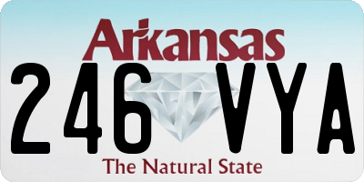 AR license plate 246VYA