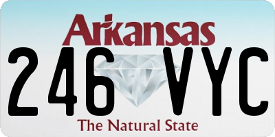 AR license plate 246VYC