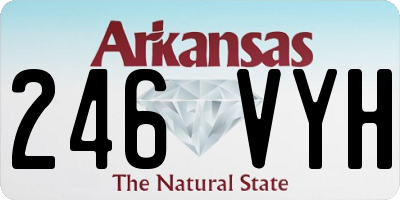 AR license plate 246VYH
