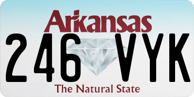 AR license plate 246VYK
