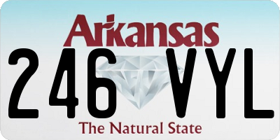 AR license plate 246VYL