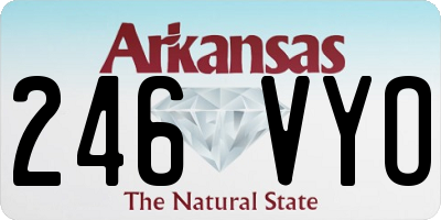 AR license plate 246VYO