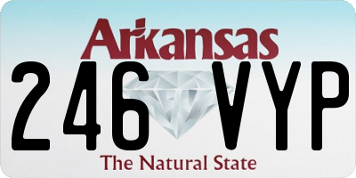 AR license plate 246VYP