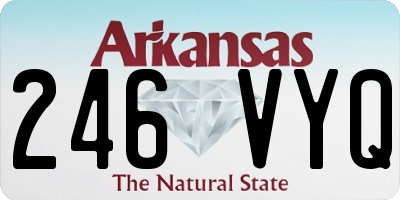 AR license plate 246VYQ