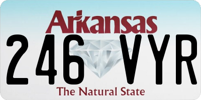 AR license plate 246VYR