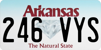 AR license plate 246VYS