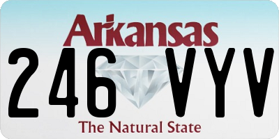 AR license plate 246VYV