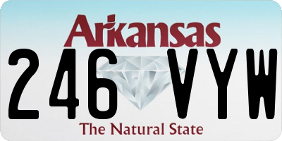 AR license plate 246VYW