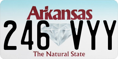 AR license plate 246VYY