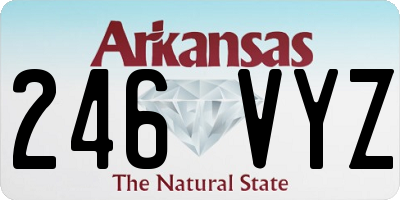 AR license plate 246VYZ