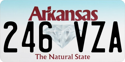 AR license plate 246VZA
