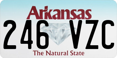 AR license plate 246VZC
