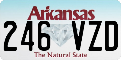 AR license plate 246VZD