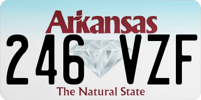 AR license plate 246VZF