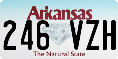 AR license plate 246VZH