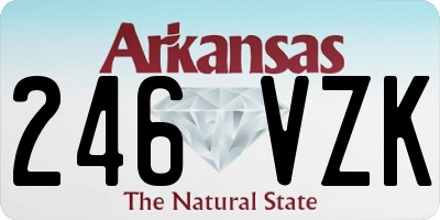 AR license plate 246VZK