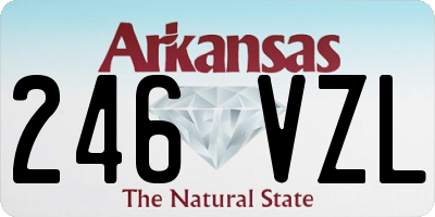 AR license plate 246VZL