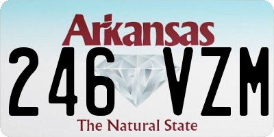 AR license plate 246VZM