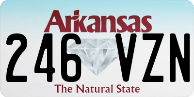 AR license plate 246VZN