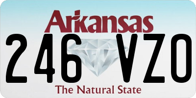 AR license plate 246VZO
