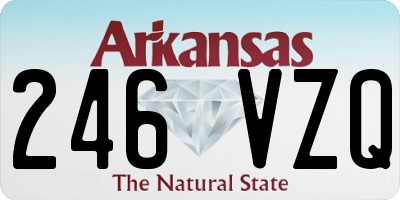 AR license plate 246VZQ