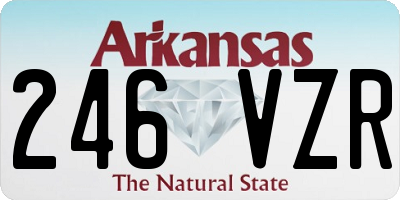 AR license plate 246VZR