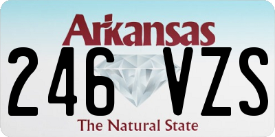 AR license plate 246VZS