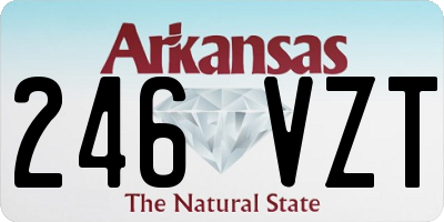 AR license plate 246VZT