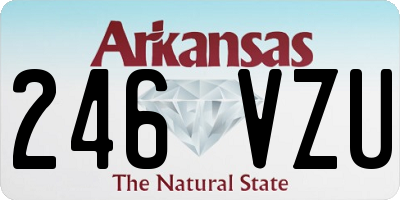 AR license plate 246VZU