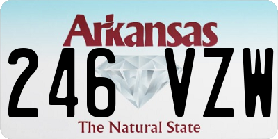 AR license plate 246VZW