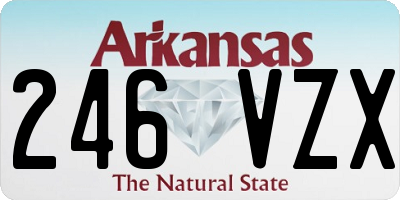 AR license plate 246VZX