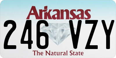 AR license plate 246VZY