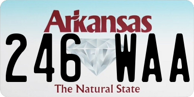 AR license plate 246WAA
