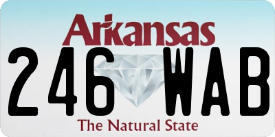 AR license plate 246WAB
