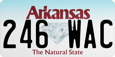 AR license plate 246WAC