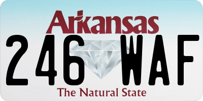 AR license plate 246WAF