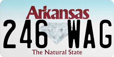AR license plate 246WAG