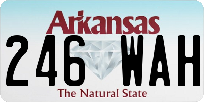 AR license plate 246WAH