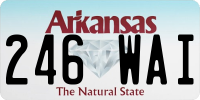 AR license plate 246WAI