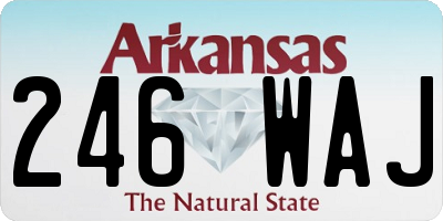 AR license plate 246WAJ